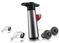 Vacu Vin Wine Saver  rustfrit stål gave sæt